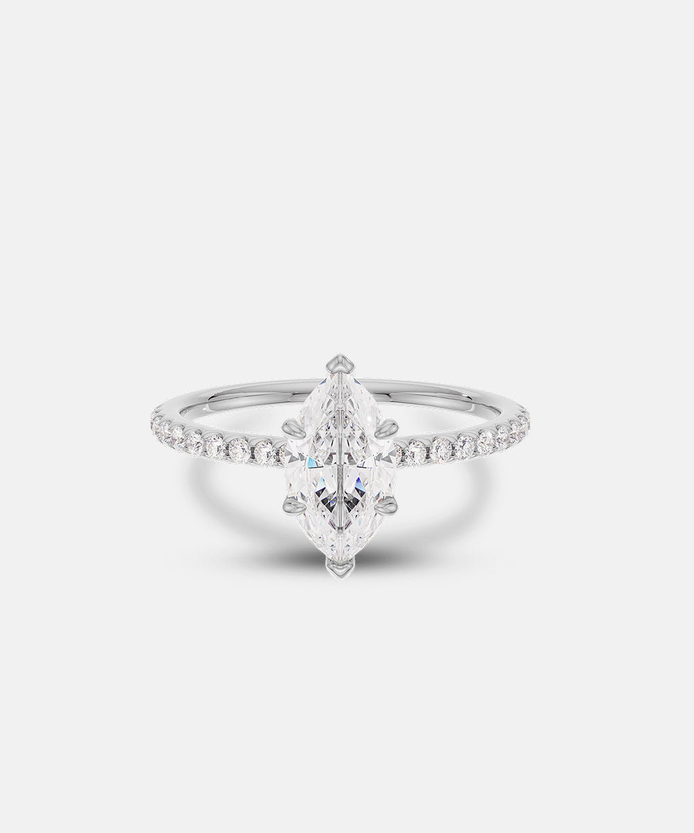 Monique 1.00ct Marquise Diamond Band Engagement Ring