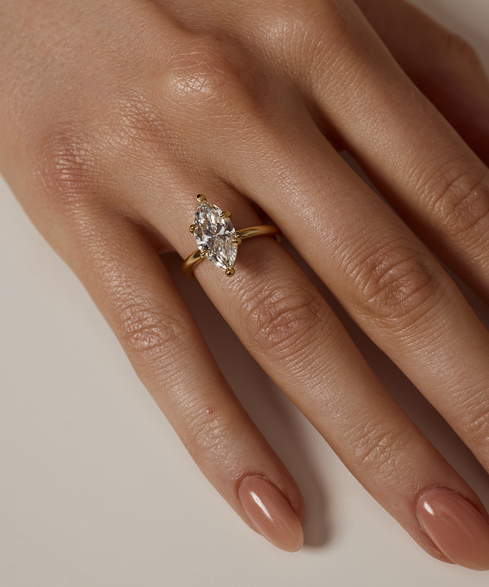 Monique 3.01ct Marquise Diamond Solitaire Engagement Ring