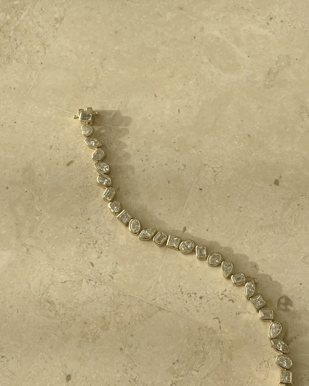Multicut Bezel Tennis Bracelet