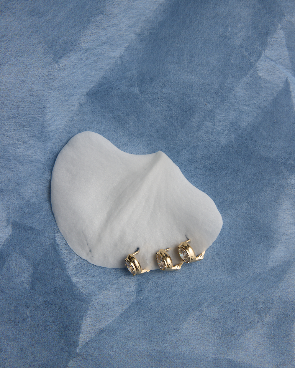 Cleo Oval Diamond Huggies Earrings