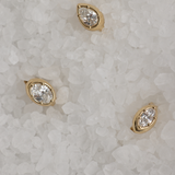 Cleo Oval Diamond Huggies Earrings