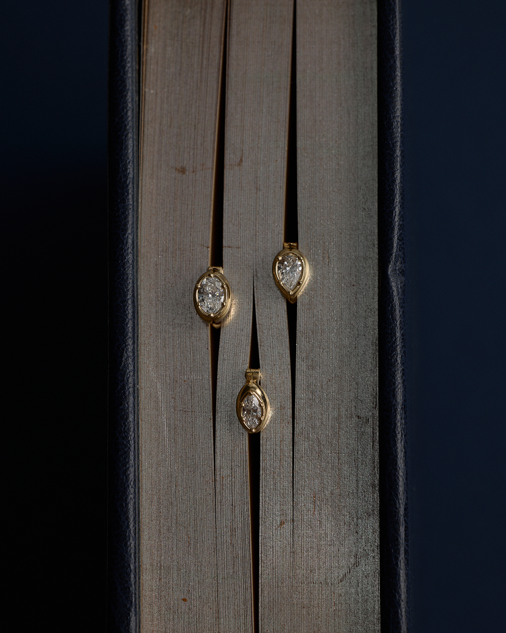 Cleo Oval Diamond Huggies Earrings