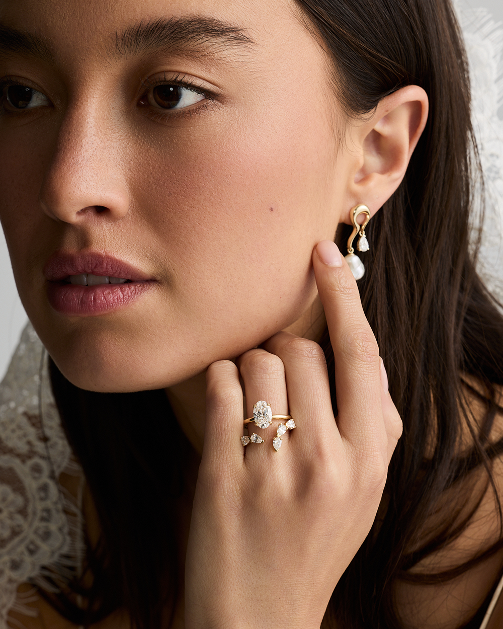 Ines Pear Diamond Wrap