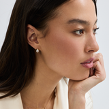 Cleo Oval Diamond Huggies Earrings