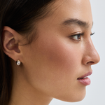 Cleo Oval Diamond Huggies Earrings