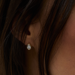 Cleo Oval Diamond Huggies Earrings