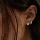 Cleo Marquise Diamond Huggies Earrings