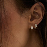 Cleo Marquise Diamond Huggies Earrings