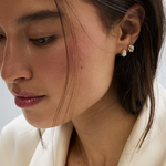 Cleo Pear Diamond Huggies Earrings