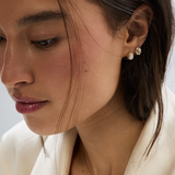 Cleo Pear Diamond Huggies Earrings