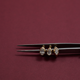 Cleo Pear Diamond Huggies Earrings