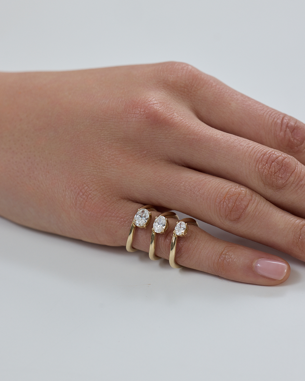 Astra Oval Natural Diamond Pinky Ring