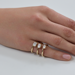 Astra Oval Natural Diamond Pinky Ring