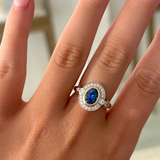 Two Tone Tanzanite & Diamond Ring