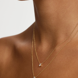 Oval Solitaire Diamond Necklace