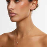 Oval Solitaire Diamond Necklace