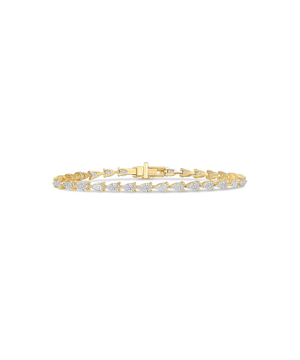 Pear Diamond Tennis Bracelet 5.81ct