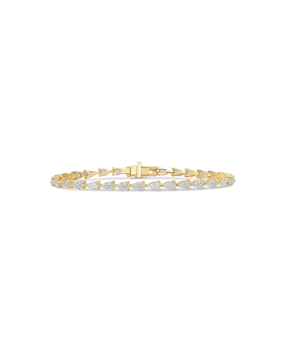 Pear Diamond Tennis Bracelet 5.81ct