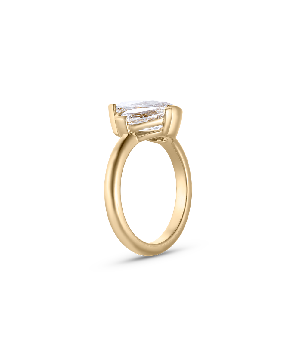 Celine Pear Toi et Moi Diamond Ring