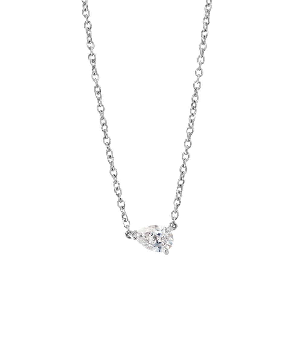 Pear Solitaire Diamond Necklace classajewellers