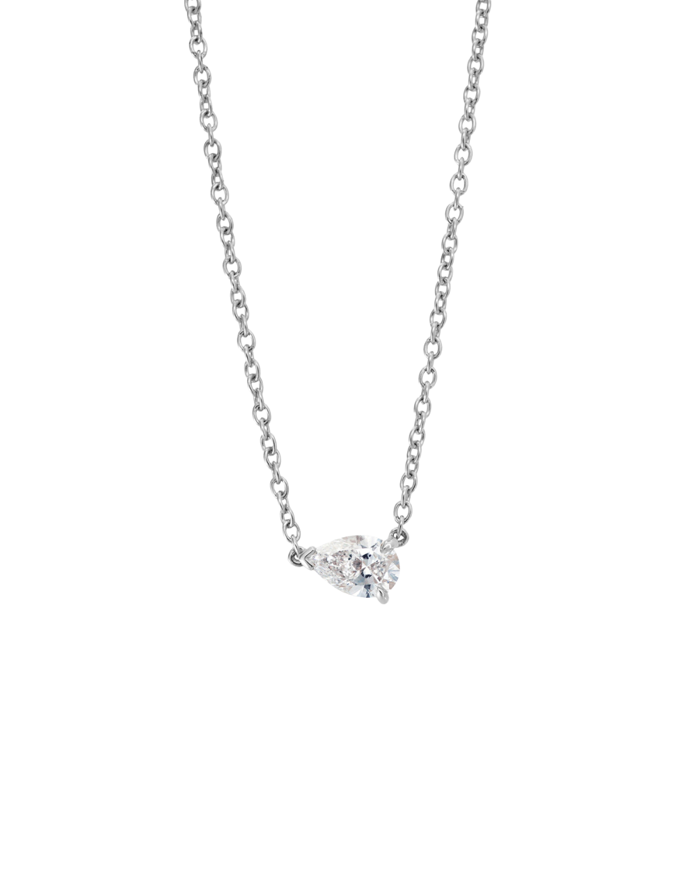 Pear Solitaire Diamond Necklace classajewellers