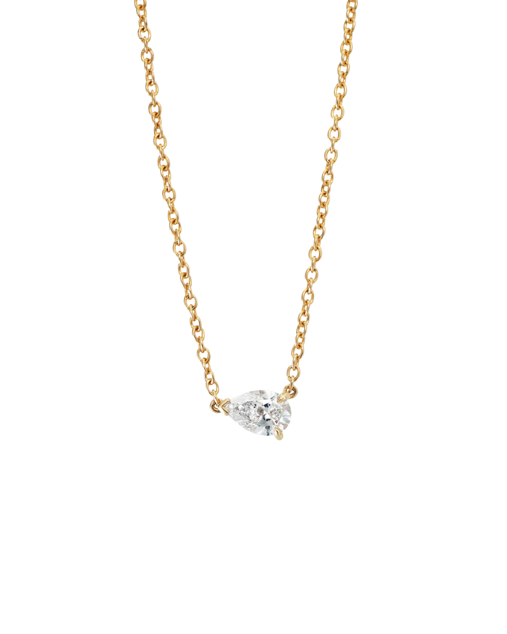 Pear Solitaire Diamond Necklace classajewellers