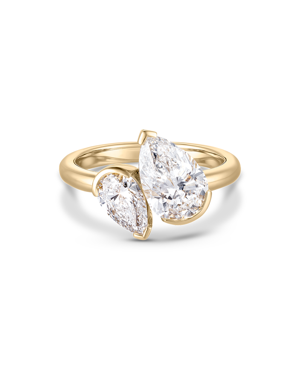 Celine Pear Toi et Moi Diamond Ring