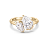 Celine Pear Toi et Moi Diamond Ring