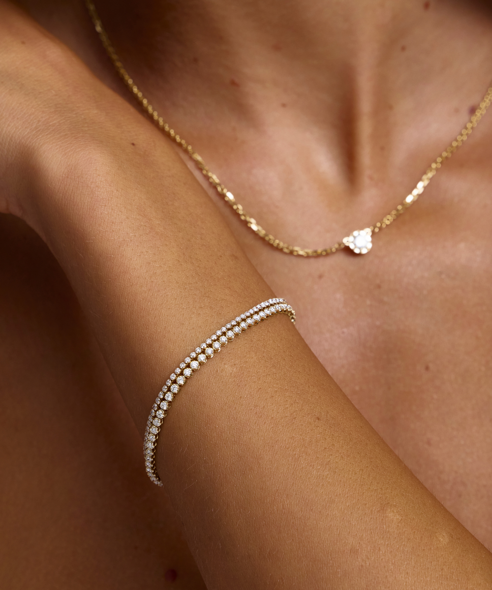 Petite Natural Diamond Tennis Bracelet classajewellers