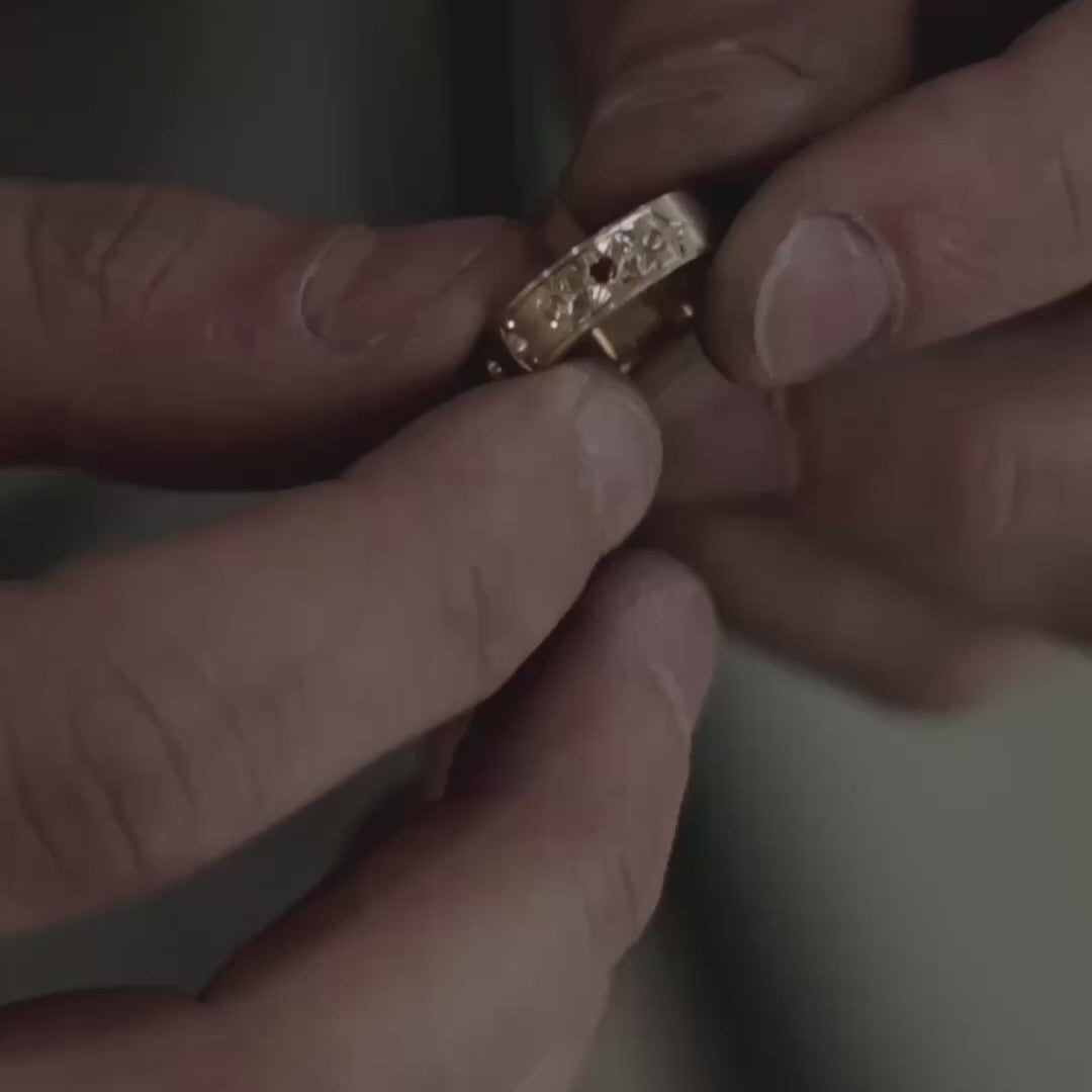 video of our hand engraver ben in the workshop 
