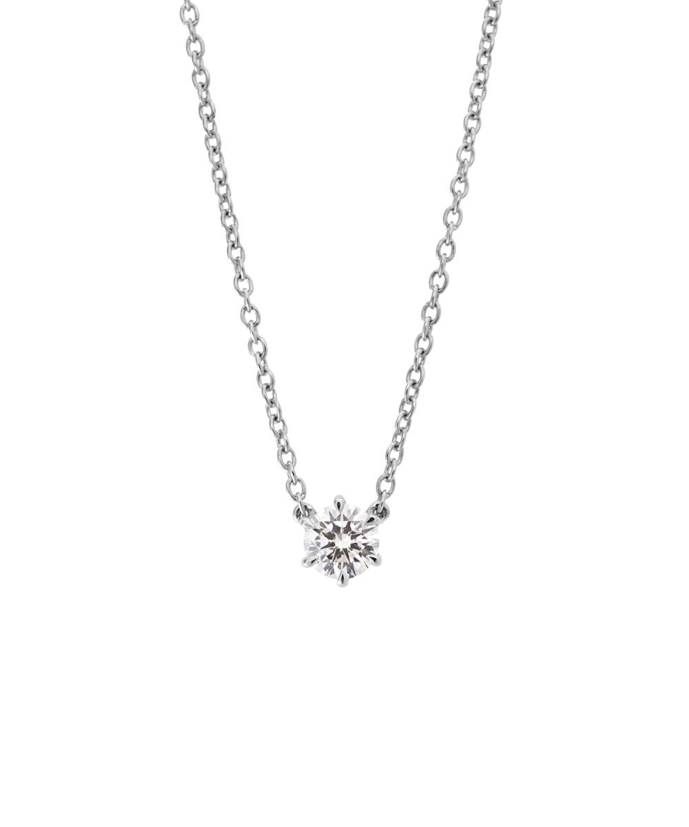Round Solitaire Natural Diamond Necklace classajewellers