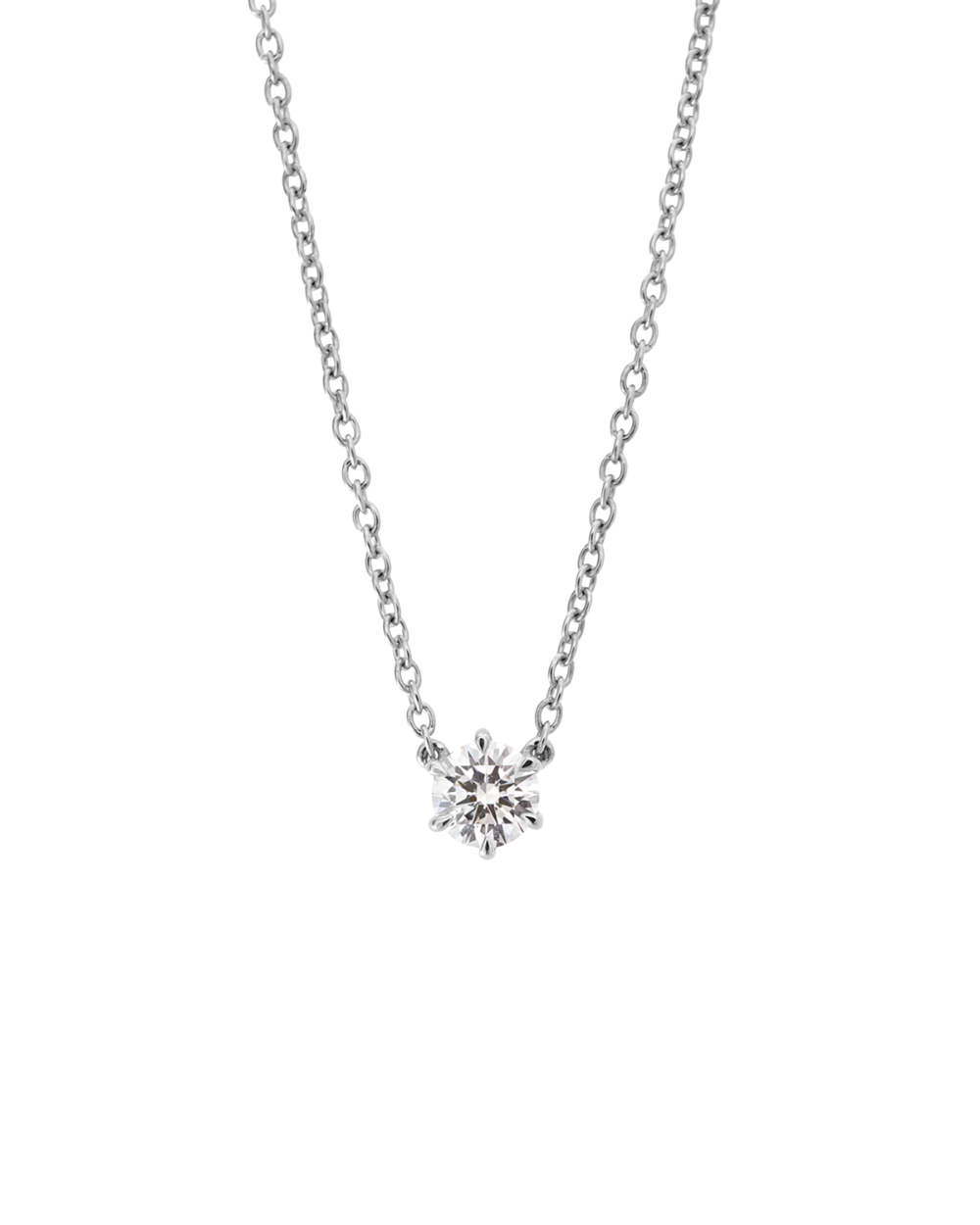 Round Solitaire Diamond Necklace classajewellers