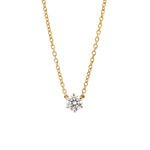 Round Solitaire Natural Diamond Necklace classajewellers