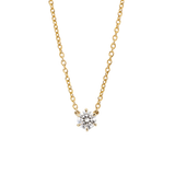 Round Solitaire Natural Diamond Necklace classajewellers