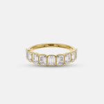 Emerald Diamond Band Bezel Set