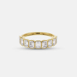 Emerald Diamond Band Bezel Set