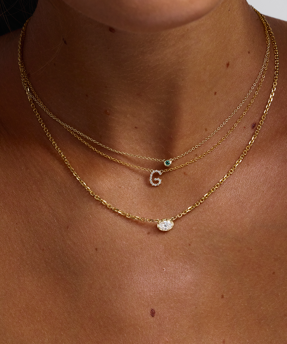 Diamond Initial Necklace