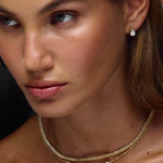 Cleo Pear Diamond Huggies