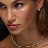 Cleo Pear Diamond Huggies