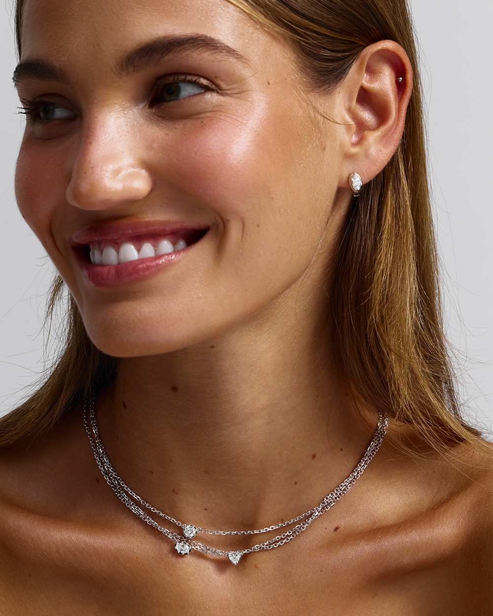 Cleo Marquise Diamond Huggies