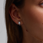 Cleo Pear Diamond Huggies