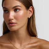 Cleo Pear Diamond Huggies