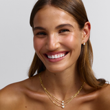 Cleo Pear Diamond Huggies