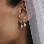 Gala Round and Pear Diamond Drop Earrings