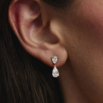 Sophia Double Pear Diamond Drop Earrings