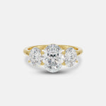 Stella 2.39ct Oval Diamond Trilogy Engagement Ring