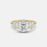 Stella 2.39ct Oval Diamond Trilogy Engagement Ring