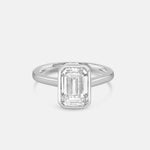 Tayla 1.50ct Emerald Diamond Bezel Engagement Ring