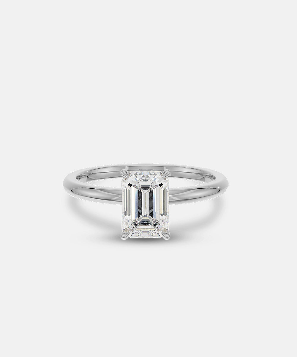 Tayla 2.19ct Emerald Diamond Hidden Halo Engagement Ring