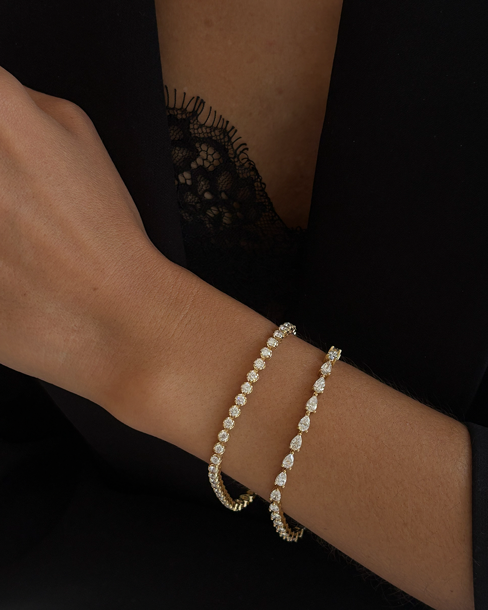 Pear Diamond Tennis Bracelet 5.81ct